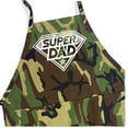 thumbnail image 2 of ApronMen, Funny Aprons For Men - Super Dad - 100% Cotton With Pockets - Green Camo, 2 of 6
