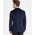 thumbnail image 2 of Bar lll Mens Slim fit Velvet Sport Coat Blazer 40 S Blue Solid Stretch, 2 of 2