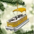 thumbnail image 3 of Personalized Pontoon Boat Christmas Ornament, Pontoon Car Ornament, Gift for Bowriders, Wake Boats,Pontoon Lover Gift (Pontoon 27) - 3330 (Green), 3 of 6