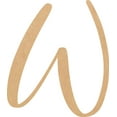 thumbnail image 1 of Unfinished Script Wood 6'' Tall Nicholia Letters Alphabet W, Paintable Craft, 1 of 3