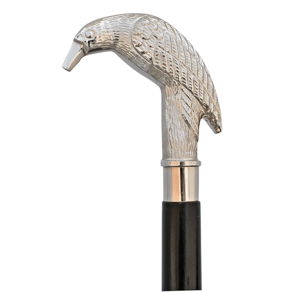 Mystic Raven Walking Cane for Men & Women – Brass Bird Handle Knob, Gothic Black Wooden Cane, Stylish Hardwood Walking Stick for Seniors, Gentlemen & Ladies