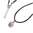 thumbnail image 2 of Care Bears: Unlock the Magic Grumpy Bear Antiqued Oval Charm Pendant with Black Satin Cord, 2 of 5