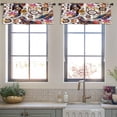 thumbnail image 3 of LALILO Kitchen Curtain Valance Ethnic Feather Boho Trendy Rod Pocket Window Curtain 52"x 18" Set of 2, 3 of 5