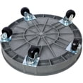 thumbnail image 6 of Heavy Duty Plastic Drum Dolly for 30-55 Gallon Barrels - 900 lb Capacity Barrel Cart with 5 Swivel Casters, Gray, 24.2x24.2x7.5 inches, 6 of 9