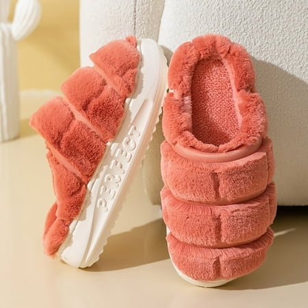 

Cathalem Home Slippers Men And Women Slippers For Women Home Thick Bottom Warm Indoor Outdoor Slippers Shoes Red 7