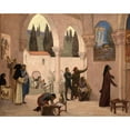 thumbnail image 3 of Pierre Puvis de Chavannes 24x20 Black Modern Framed Museum Art Print Titled - Chretian Inspiration (ca. 1887-1888), 3 of 5