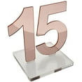 thumbnail image 5 of OnDisplay Luxe Laser Cut Mirrored Acrylic Wedding/Party/Event Table Numbers (Rose Gold, 1-10), 5 of 5