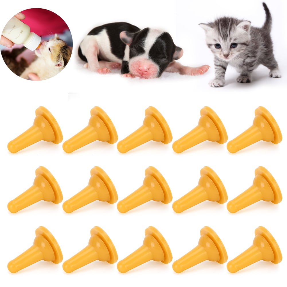 Mavis Laven Feeding‑Bottle Nipple,Pet Nipple,15Pcs Pet Cat Dog Silicone