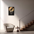 thumbnail image 3 of ZHONGYUTONG Crow Canvas Wall Art Vintage Halloween Pictures Wall Decor Black Raven Gothic Painting for Bedroom Living Room Decor Framed (12.00" x 18.00"), 3 of 5