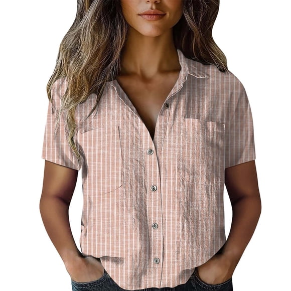 WZXFASHION Vintage Boho Tops For Women Floral Print Shirt Casual Short Sleeve Button Up Blouses Short Sleeve Boho Shirts Tops 50% Off Clearance Women Shirts