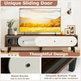 thumbnail image 6 of Gymax Entertainment Center w/Sliding Door Cabinet Cable Management Holes for 80'' TVs, 6 of 10