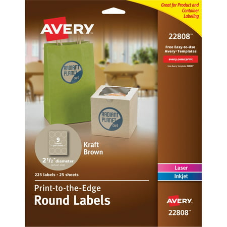 Avery Round Labels for Laser & Inkjet Printers, 2.5