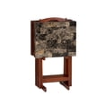 thumbnail image 4 of Contemporary Home Living 5-Piece Folding Tray Table Set with Stand - 26.5" - Multicolor, 4 of 9