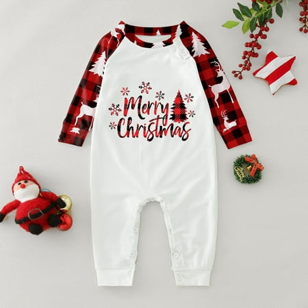 

Family Pajamas Set Christmas Pajamas Plaid Print Homewear Baby Style