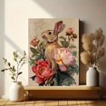 thumbnail image 6 of UXIEQU Vintage Floral Bunny Canvas Wall Art Print 15.75x11.81 Inches, 6 of 8