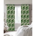 thumbnail image 4 of St Patricks Day Blackout Curtains for Bedroom Living Room Darkening Curtains 84 Inch Length 2 Panels Set Spring Green Shamrock on Linen Window Curtain Window Treatment Grommet Drapes 42"x84", 4 of 9
