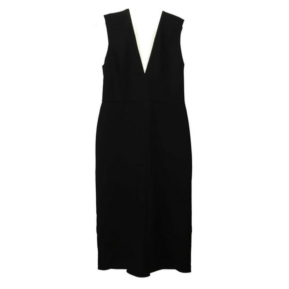 Victoria Beckham Women's Black Bonded Crepe Tux Fitted Dress - 8