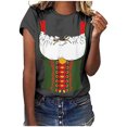 thumbnail image 1 of Pompotops Blouse Décontractée Mode Femme Imprimé Oktoberfest Col Rond T-Shirt Blouse Imprimée Tee Liquidation, 1 of 5