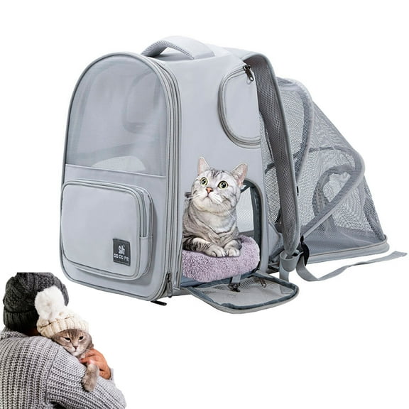 Cat Carrier - Expandable Pet Backpack Carrier for Cats up to 13lbs, Dogs up to 11lbs, Cat  Dog Carrier Backpack for Travel Hiking