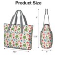 thumbnail image 3 of Tote Bag for Women - White Christmas Gnome Pattern Shoulder Bag - Large Utility Work Duffle Bag with Zipper Handbag for Travel, Work, Sprots, 3 of 5