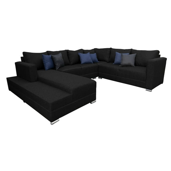 Sala Esquinera en U El Bazar Store Corbel Negro 200x315x255 cm moderna Tipo en U
