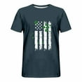 thumbnail image 3 of Njoeus Men's Fashion Usa American Flag Printed Shirts Short Sleeve Casual Blouse Tops Loose Fits Round Neck Novelty Graphic Tee Shirt Men Big & Tall Shirts 3X 4X 5X Navy Summer Savings, 3 of 3