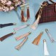 thumbnail image 5 of 20Pcs 10 Colors Imitation Leather Big Pendants Tassel Charms Golden Mixed Color 108x13.5mm Hole: 4mm 2pcs/color, 5 of 5