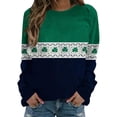 thumbnail image 2 of St. Patrick's Day Sweatshirts for Women Long Sleeve Crewneck Irish Sweatshirts Irish Clover Shirts for Women Green Shirts for Women Irish Gift Casual Loose Long Sleeve Fit Tops(Navy,S), 2 of 6