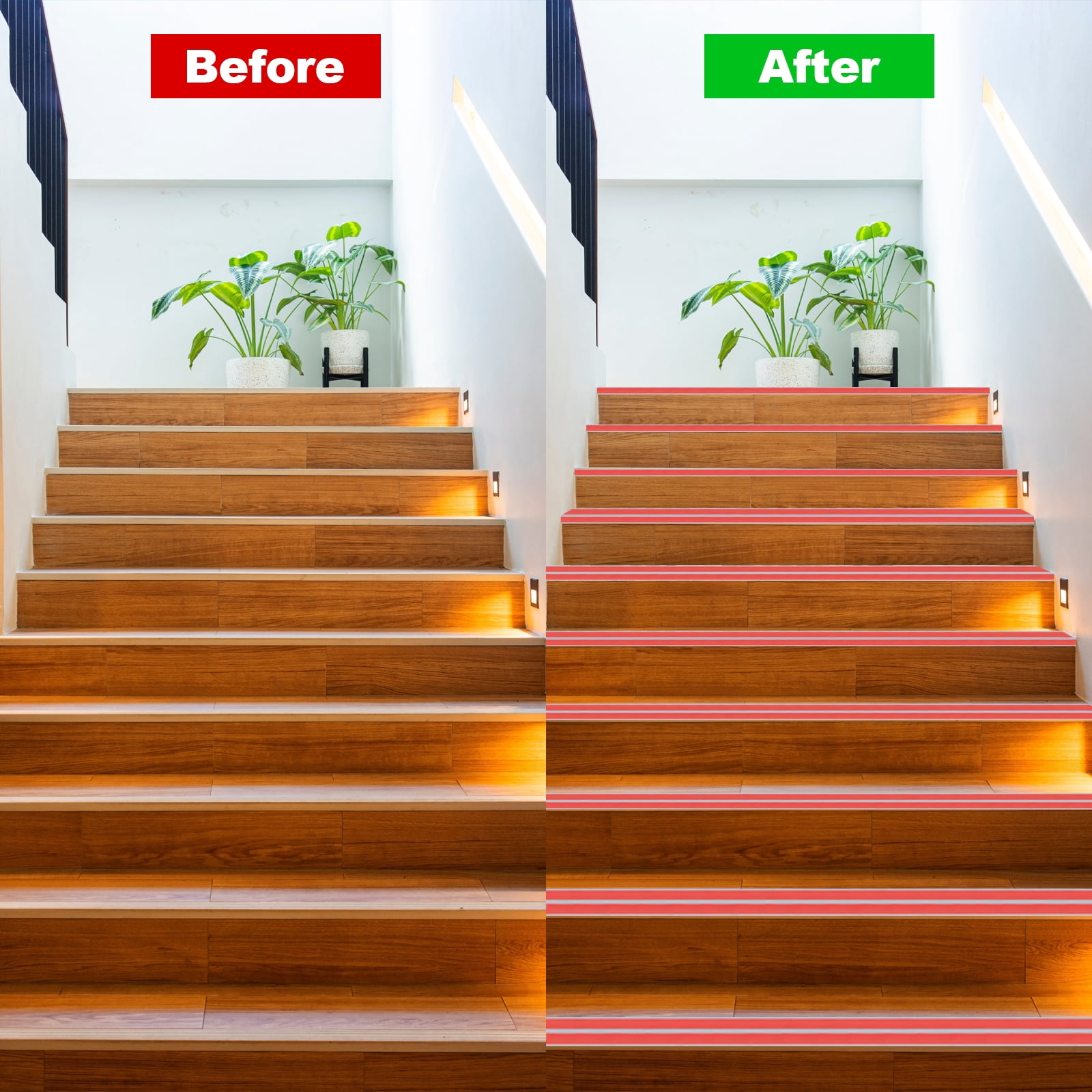 Unique Bargains Stair Edge Protector Anti-Slip Nosing for Steps Yellow 10 Ft