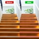 thumbnail image 5 of Protector de borde de escalera Uxcell antideslizante, tira autoadhesiva para exteriores e interiores, amarillo (10 pies), 5 of 6