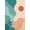 Blue, Pattern 1, variant on ODIKA 4'x6' Teal Coral Waves and Serene Sunset Design Washable Area Rug Abstract Oceanic Forms with a Touch of Nature Pet Friendly, Non-Shedding for Bedroom, Reading Nook