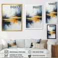 thumbnail image 4 of Designart "Marble Storm in Blue and Yellow Abstract IV" Abstract Canvas Wall Art - Modern Blue Abstract Painting Bedroom Canvas Wall Art, 4 of 6