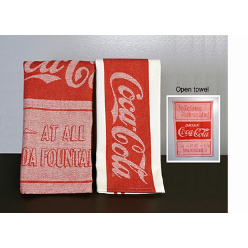 Vintage CocaCola Jacquard Tea Towels