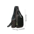 thumbnail image 3 of Bolsa bandolera Bandolera ligera Bolsa de pecho Bolsa de hombro de nylon Viajes al aire libre Desplazamientos al aire libre Diseño casual antirrobo Bolsillos múltiples Unisex, 3 of 6