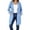 A-Sky Blue450, variant on Women's Full Zip Hooded Long Cardigans Relaxed Fit Dual Pocket Duster Coat Soft Casual Everyday Outerwear