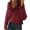 04-Wine, variant on Womens Sweaters Fall Winter Clothes 2025 Long Sleeve Button Down Ruffle Crew Neck Casual Knitted Pullover Tops 01-Black L