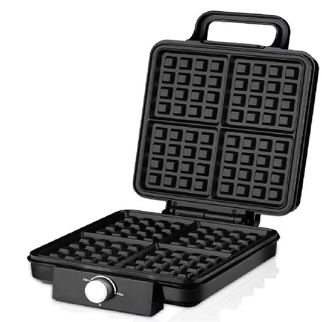 4-Slice WaffleMaker 1500W Double Heating Non-Stick Egg Cake Oven Pancake Egg Waffle Cake Machine Tem