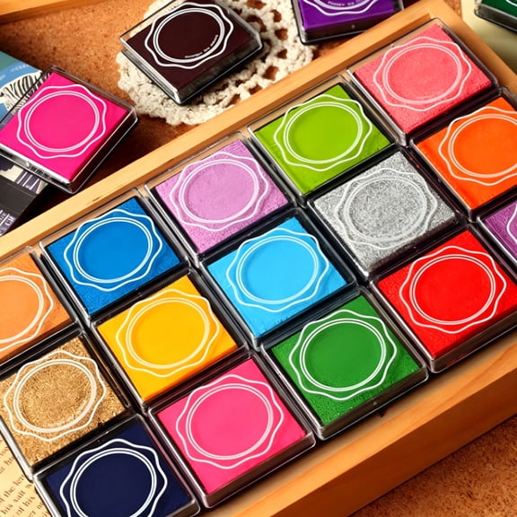 CCOCC Ink Pad Stamps,20 Colors,Crafts Ink Pads for Rubber Making,For Stamping,Scrapbooking,Card Making,Diy Projects,Journaling,Arts and Crafts