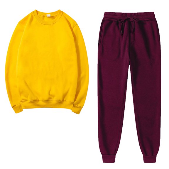 Diufon Womens Solid Color Sweatsuits Sets Athletic Long Sleeve Pullover Tops and Sweatpants Sport Matching Suits