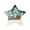 thumbnail image 2 of Fiudx Adornos de Madera, Diseños Artesanales de Papá Noel y Muñeco de Nieve, Figuras de Madera Talladas con Detalles, Escena de Bosque Natural, Decoración para El Hogar y La Oficina, Regalo Único, 1, 2 of 5