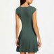 thumbnail image 5 of mfyjkho Vestidos para mujer, Vestido de mujer de encaje de color liso, manga corta, cuello redondo y largo medio Vestidos maxi para mujer m, 5 of 6