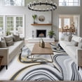 thumbnail image 5 of White Grey Marble Area Rug 6x9 Washable Rug Non Slip Modern Abstract Art Ink Painting Large Area Rug Soft Stainresistant Indoor Floor Carpet for Living Room Bedroom Home Office Dining Room Nursery, 5 of 7