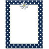 Great Papers 2014058 Navy Dots & Daisy Letterhead - 80 Sheets/Pack