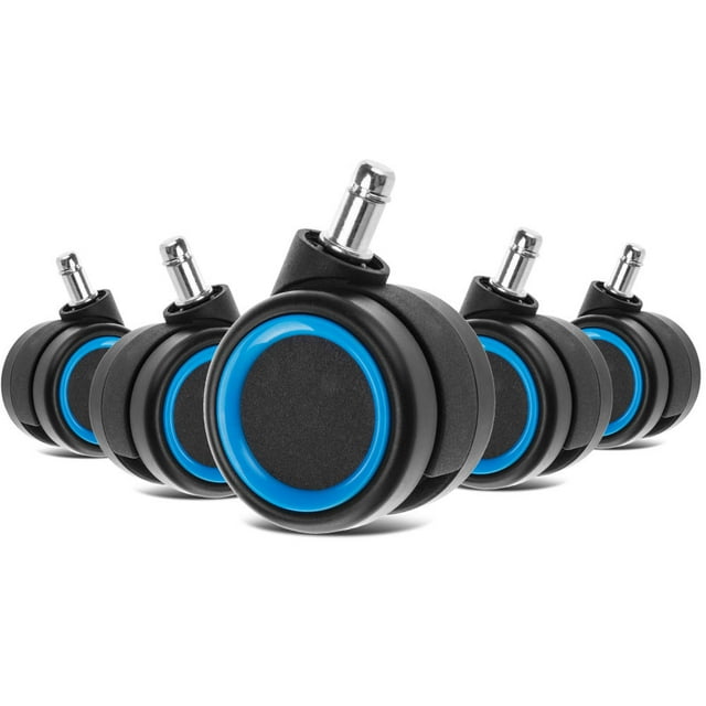 Universal Office Chair Replacement Casters Wheels Fit for Office Chair, Gaming Chair, Computer Desk Chair, Set of 5
