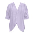 thumbnail image 4 of Womens Shirts Summer Mid Sleeve Solid Color Casual Loose T Shirt Top Womens Tops, 4 of 5