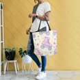 thumbnail image 4 of FORMRS Womens Canvas Tote Bag with Zipper Inner Pocket Shoulder Handbag, Roller Disco, 4 of 7