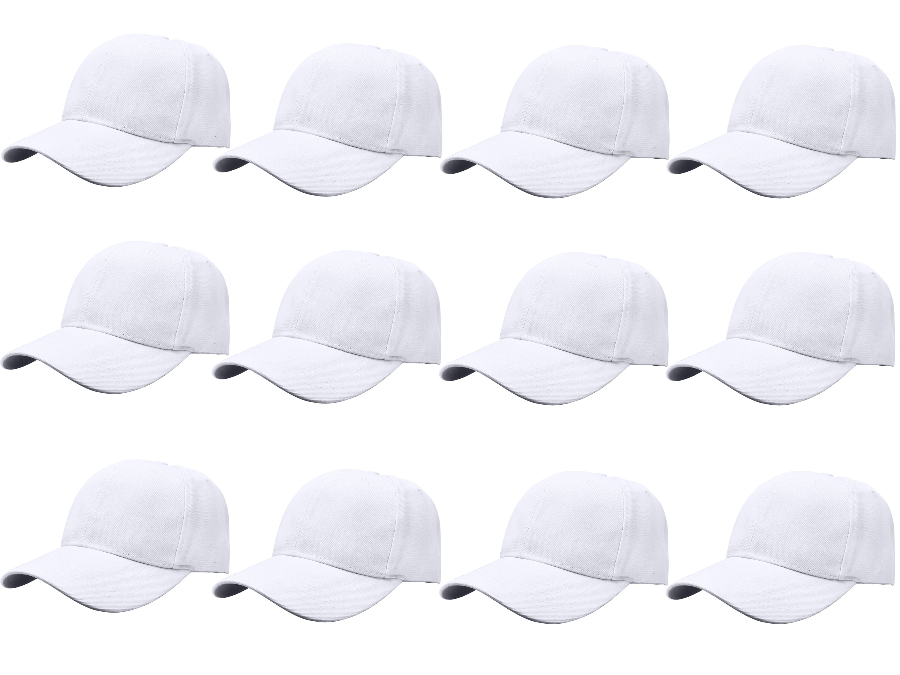 Gelante Baseball Caps 100% Cotton Plain Blank Adjustable Size WHOLESALE LOT 12 