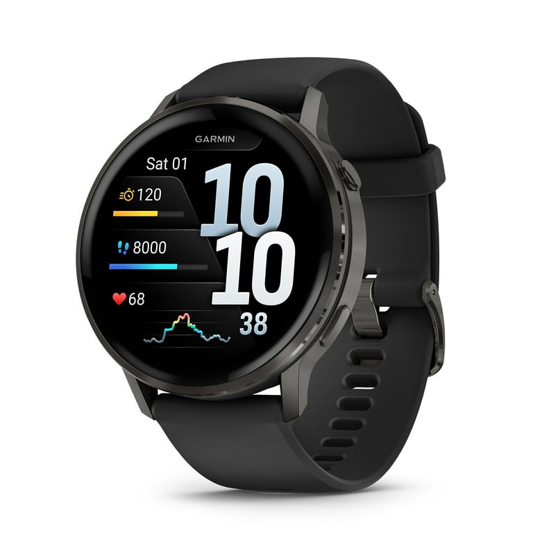 Garmin Venu 4 45mm GPS Fitness Smartwatch, Slate with Black Band