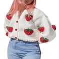 thumbnail image 2 of Cardigan en Tricot pour Femmes à Simple Boutonnage, Col en V, Manches Longues, 2 of 9