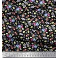 thumbnail image 3 of Soimoi Black Poly Georgette Fabric Leaves,Insect & Floral Artistic Print Fabric by Yard 42 Inch Wide, 3 of 3